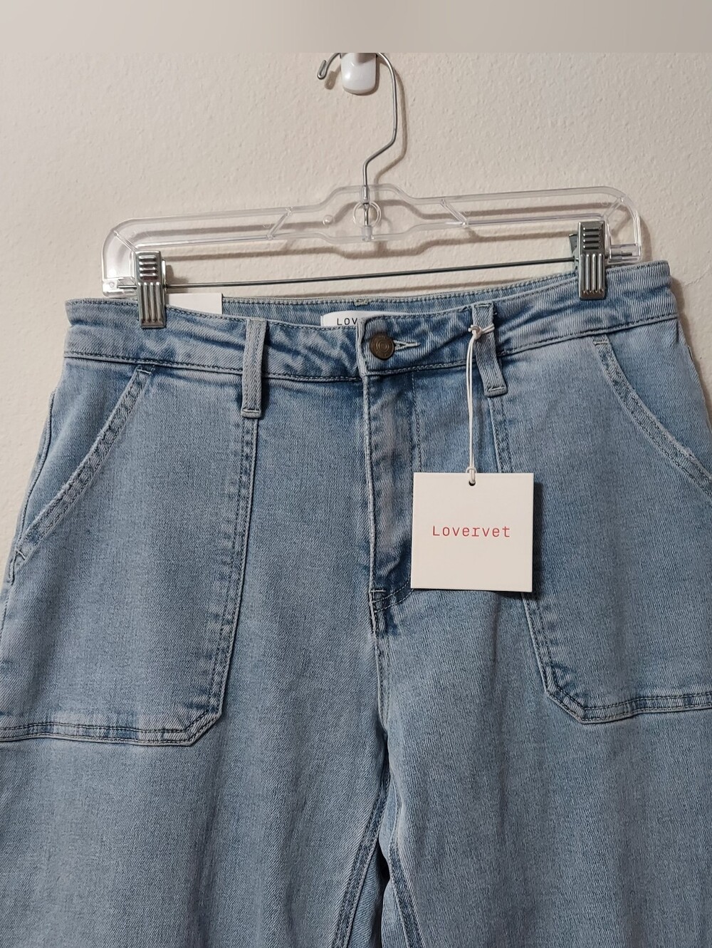 NWT Lovervet By Vervet Stellar High Rise Cuffed Carpenter Jeans Size 30/11 - Picture 6 of 13